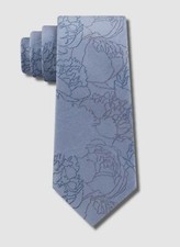  71 Calvin Klein Men Blue Floral Silk Tie Classic Slim Skinny Necktie 58 X 3