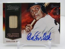 CARLTON FISK 2014 CLASSICS GAME BAT AUTOGRAPH  AUTO #7/10! RED SOX!!