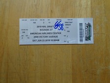 Eric Florchuk  Autographed  2018 NHL Entry Draft Ticket  (Capitals)
