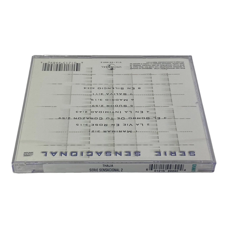 Thalía: La Sensaeión de Thalia (CD, 2000, Universal Music) Latin New Sealed Rare Foto 4 de 4