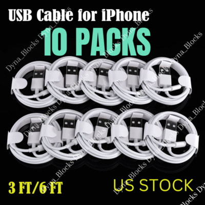 For Apple iPhone 14 13 12 11 8 Fast Charger Cable 6Ft 3Ft USB Charging Cord LOT