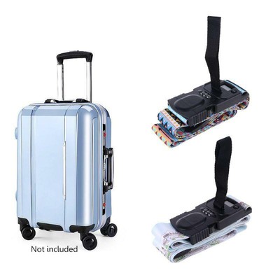 luggage strap with electronic scale and lock