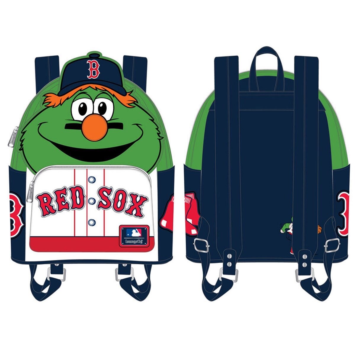 SPECIAL EDITION Loungefly Red Sox Red Backpack Loungefly MLB Boston Red Sox Patches Mini | Mercari main image 3