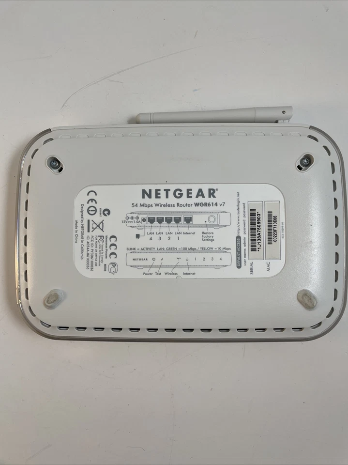Netgear WGR614 54 Mbps 4-Port 10/100 Wireless G Router - Image 4 of 4