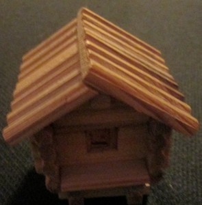 vintage miniature wooden houses