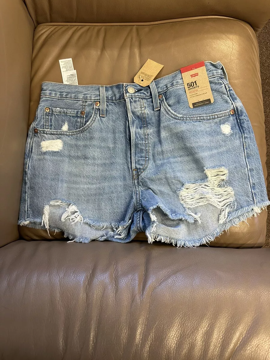 Levi's mid shop rise 501 shorts