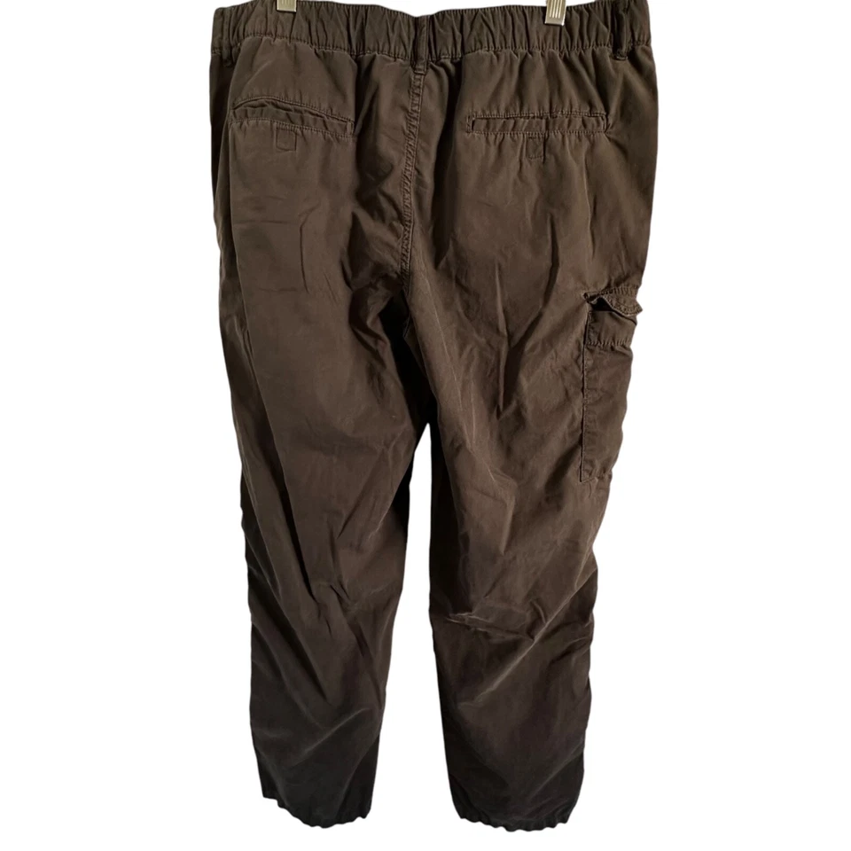 St Johns Bay Cargo Pants Women's Large gray fleece lined zip pocket - Imagem 2 de 4