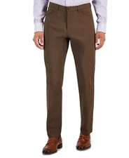 Tommy Hilfiger Men's TH Flex Modern Fit Four-Pocket Twill Pants Med Brown B4HP