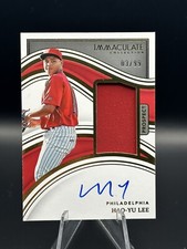 HAO-YU LEE 2023 Panini Immaculate Auto Prospect Patch Autograph Phillies /99