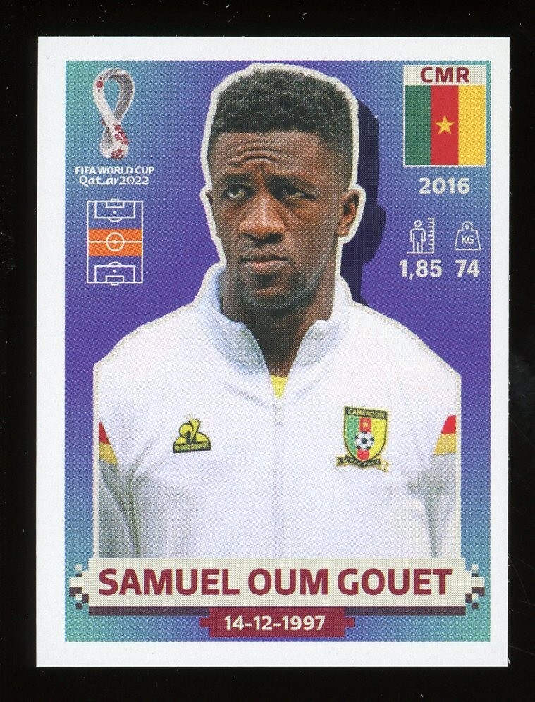 2022 Fifa World Cup Panini Sticker Qatar SAMUEL OUM GOUET Cameroon CMR14