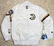 Starter Black Label NBA Atlanta Hawks Member Since 68 Satin Jacket Size Medium