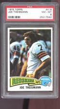 1975 Topps #416 Joe Theismann ROOKIE RC PSA 8 Graded Football Card NFL Redskins