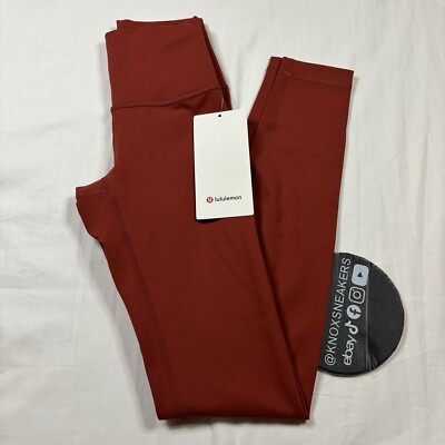 Lululemon Wunder Train HR Tight 31  Leggings CYNN Cyan Red Women's Size 4