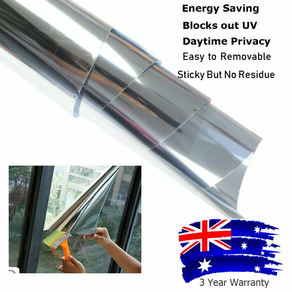 Window Tint for Home, Privacy Window Film, Glass Mirror Tint Non Adhesive  Static Cling UV Blocking Heat Control Reflective Solar PET Film 