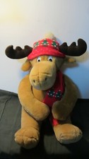 Vintage 1986 Mooseltoe Commonwealth Christmas Holiday Moose Stuffed Animal Plush