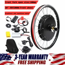 NEW E-Bike Conversion Kit Electric Bike Motor Front Wheel Kit 48V 1000W 20 inch