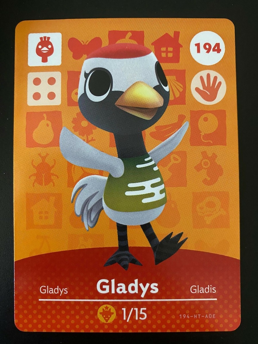 Animal Crossing Amiibo Card – Gladys #194, Series 2 – Authentic, New, Never Scanned