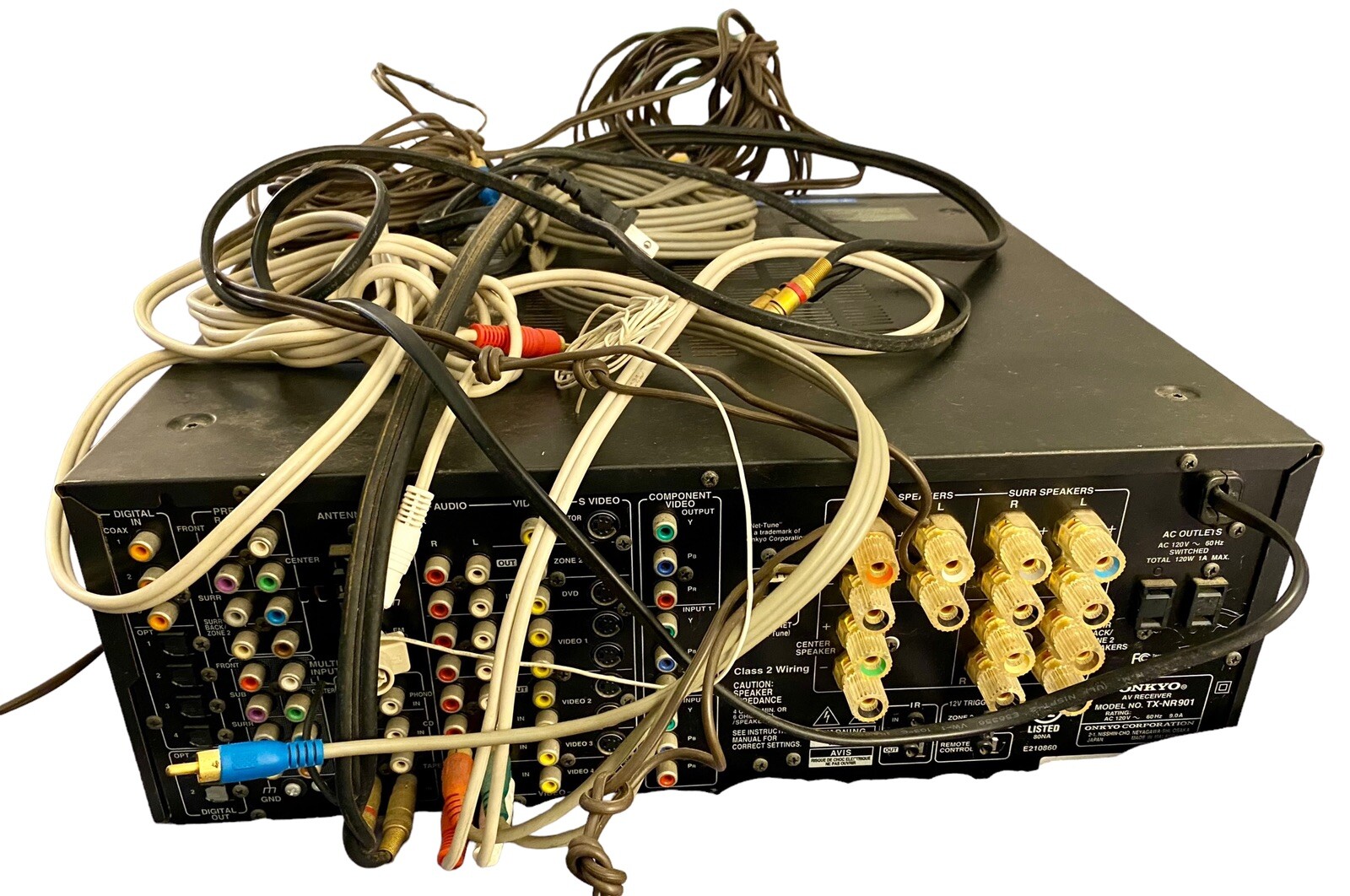 Onkyo AV Receiver TXNR901 W/ Remote Bundle 7.1 Channel 110W Tested eBay