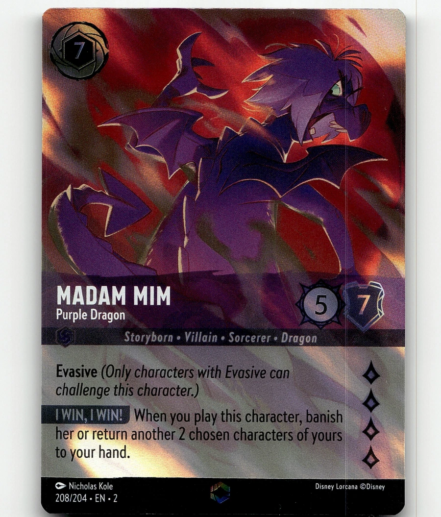 Madam Mim - Purple Dragon 208/204 Rise of the Floodborn for sale