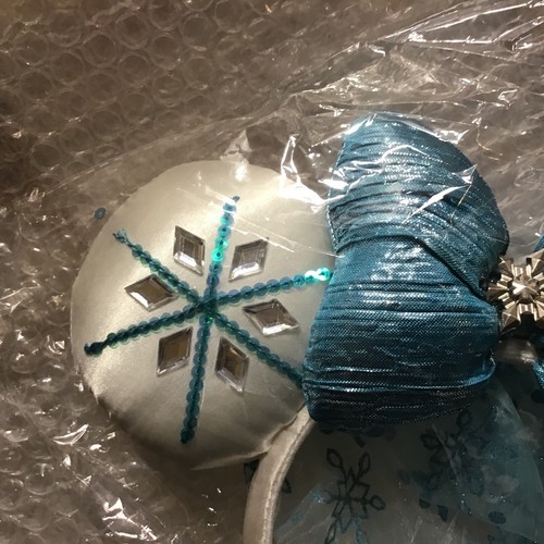 Disney Park Snowflake Elsa Mouse Ears-Blue Crystal Headband NEW WITH TAGS - Picture 3 of 4