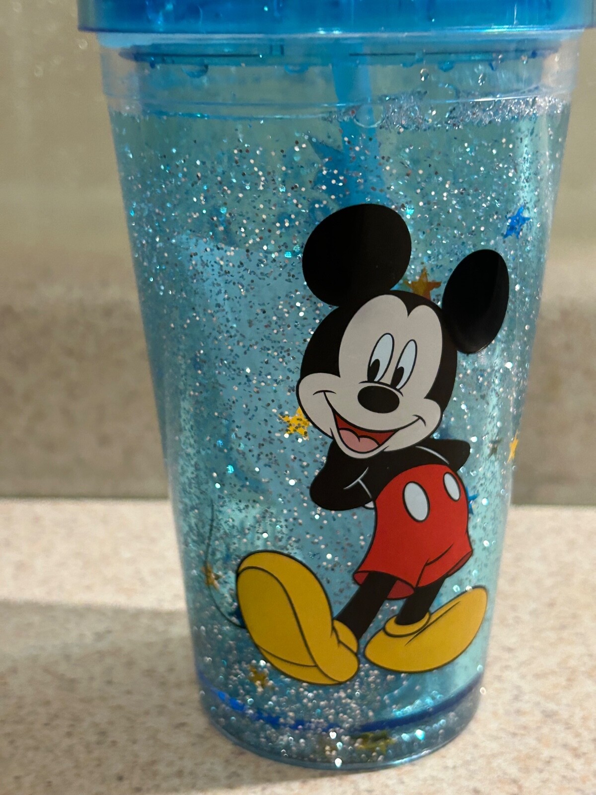 Disney Mickey Blue Tumbler with Straw Walgreens eBay