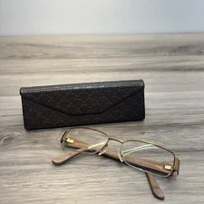 GUCCI GG2878 MI2 Italy Mocha Brown Half Rimless Eyeglasses Frame 52-17-135