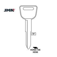 JMA Replacement Uncut Key Blank for Honda Acura - HD90 - HOND-10E (10 Pack)