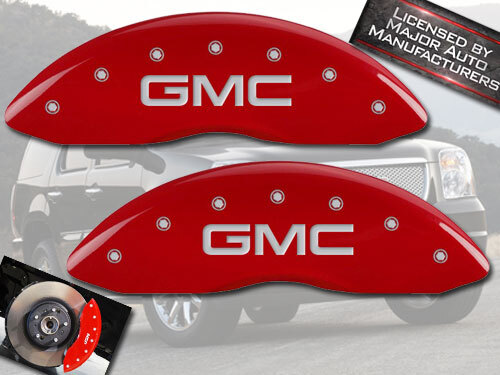 2004-2012 "GMC" Canyon Front Red Engraved MGP Brake Disc Caliper Covers 2pc Set - Picture 1 of 10