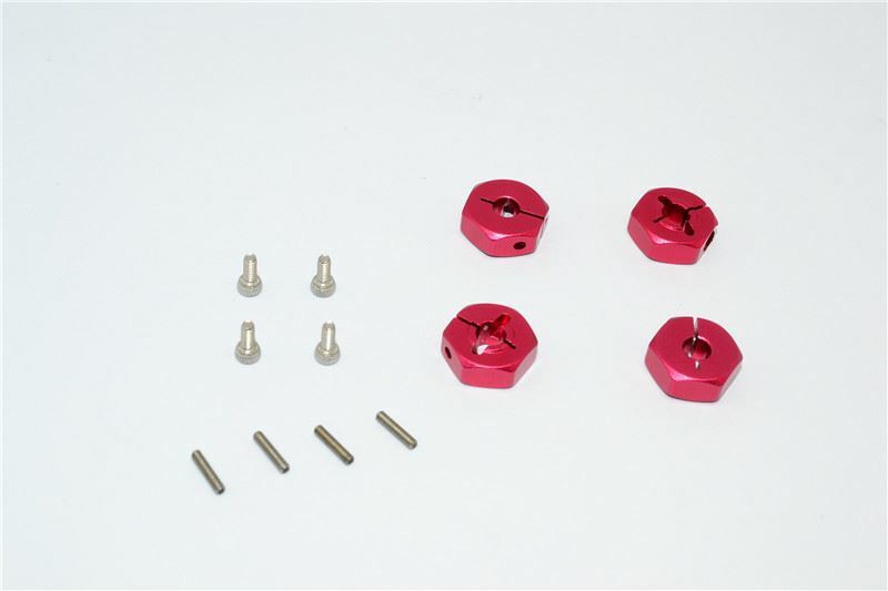 GPM Aluminum Hex Adapter Für Team Losi Mini 8ight – 4-teiliges Set, Orange (Teilenr. M8010-OR)