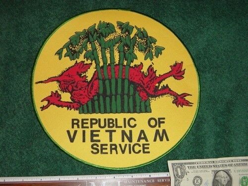 US Viet Nam Military Patch Huge NEW 10" Jacket Patch Rep. Of Vietnam - 第 1/1 張圖片