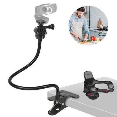 22'' Webcam Stand Flexible Arm Desk Gooseneck Mount Stand for Phone GoPro Camera