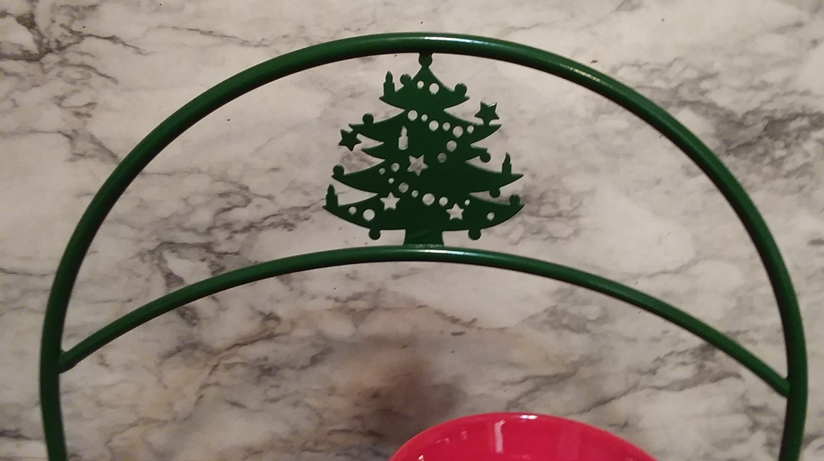 WAECHTERSBACH Christmas Tree 2-Tier Green Metal Chip Dip Candy
