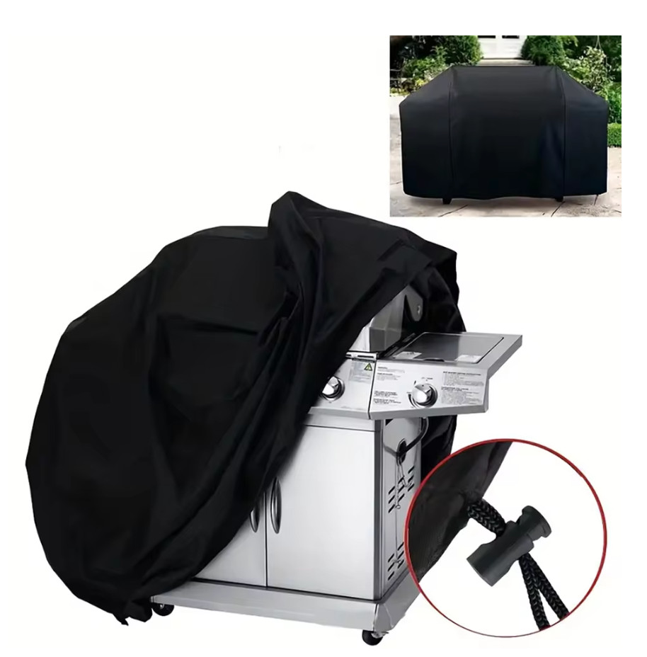 Housse de barbecue 190x71x117cm bâche extérieure étanche noire