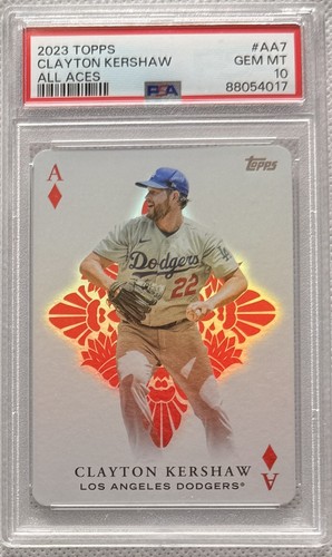 Clayton Kershaw 2023 Topps #AA-7 SP All Aces PSA 10 Dodgers HOT CARD 🔥