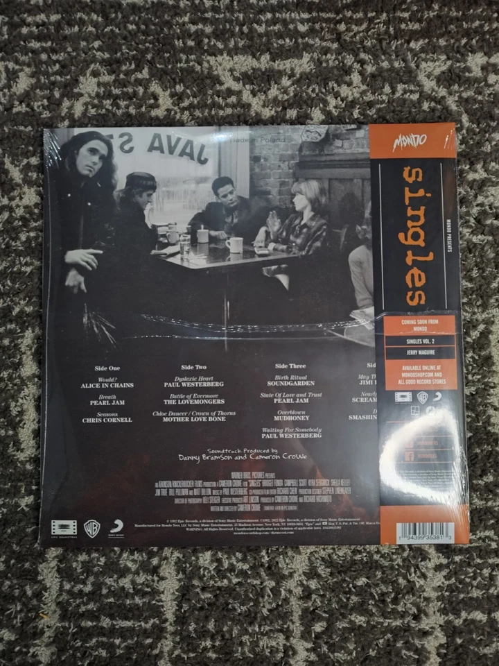 SEALED Mondo Singles Vol. 1 (Original Motion Picture Soundtrack) - Orange Vinyl - Image 2 of 2