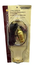 Portfolio Three Way Lamp Kit Brass Finish. #0059667. {105}.