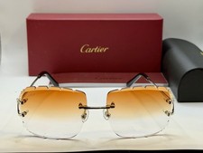 Cartier BIG C Wire Silver Frame CT00920 Gradient Orange Whiskey Lens Unisex