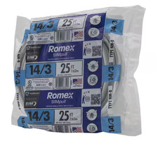 Southwire 25FT 14/3 Solid Romex SIMpull CU NM-B W/G Indoor Wire