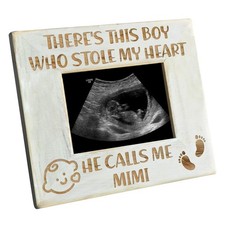 Baby Personalized Wood Picture Frame - There's This Boy He Calls Me MIMI - Wi...