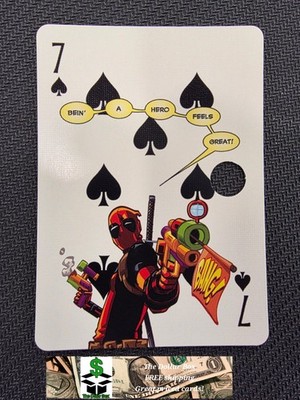 Aquarius Deadpool Playing Card 7 Spades Bein A Hero Feels Great