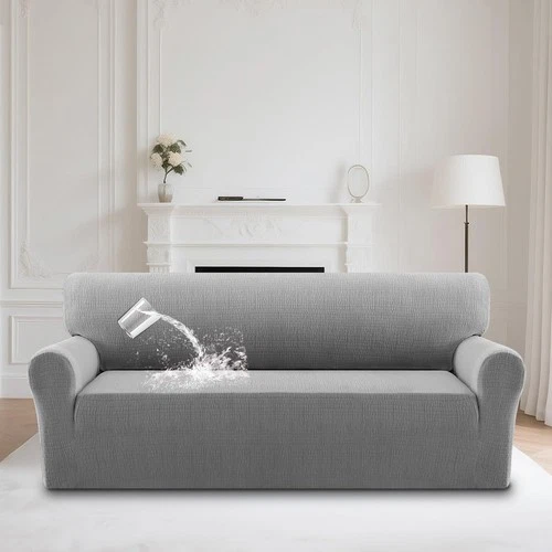 Waterproof 3-Seater Sofa Cover High Stretch Non-Slip Protector – Dove