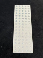 Vintage Mrs. Grossman’s Sticker Strip - Prism Micro Silver STARS
