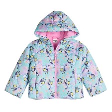 Toddler Girl Dreamwave Bluey Puffer Hooded Jacket Blue 4T