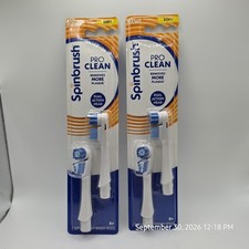 Spinbrush Pro Clean Replacement Brush Heads Soft Bristle Lot Of 2 Twin Packs New
