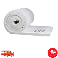 12 In. X 24 In. Ceramic Fiber Blanket Fireproof Insulation Baffle Rated to 2400F