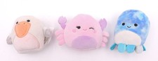 Squishmallow Squishville BEACH DAY Squad 2" Plush Cosmina, Mauricio, Deniz Lot 3