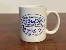 Currier And Ives Collector Club By Royal 10 th Anniversary Mug