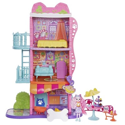 HJH65  City Tails StadtHaus & Café Spielset mit ZwergspitzMädchen Palmer Pome...