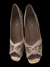 Prada Lizard Skin Shoes Pumps Heels size 40 GORGEOUS.