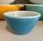 Vintage PYREX #401 Primary Blue Nesting Mixing Bowl 1940 Not Numbered TM REG